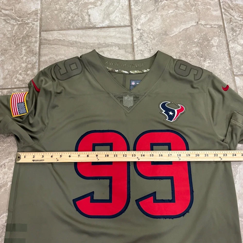 Nike Houston Texans JJ Watt 99 Salute to Service Jersey Mens XL‎ Olive Green NFL